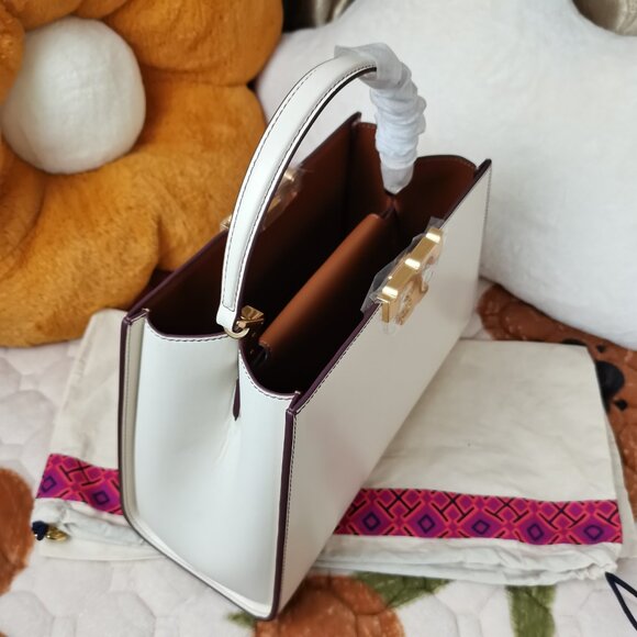 Tory Burch Eleanor Spazzolato Satchel Bag - Picture 5 of 10